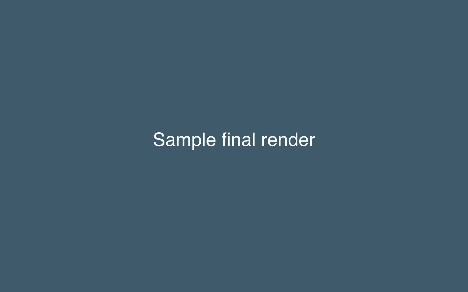 Final render.