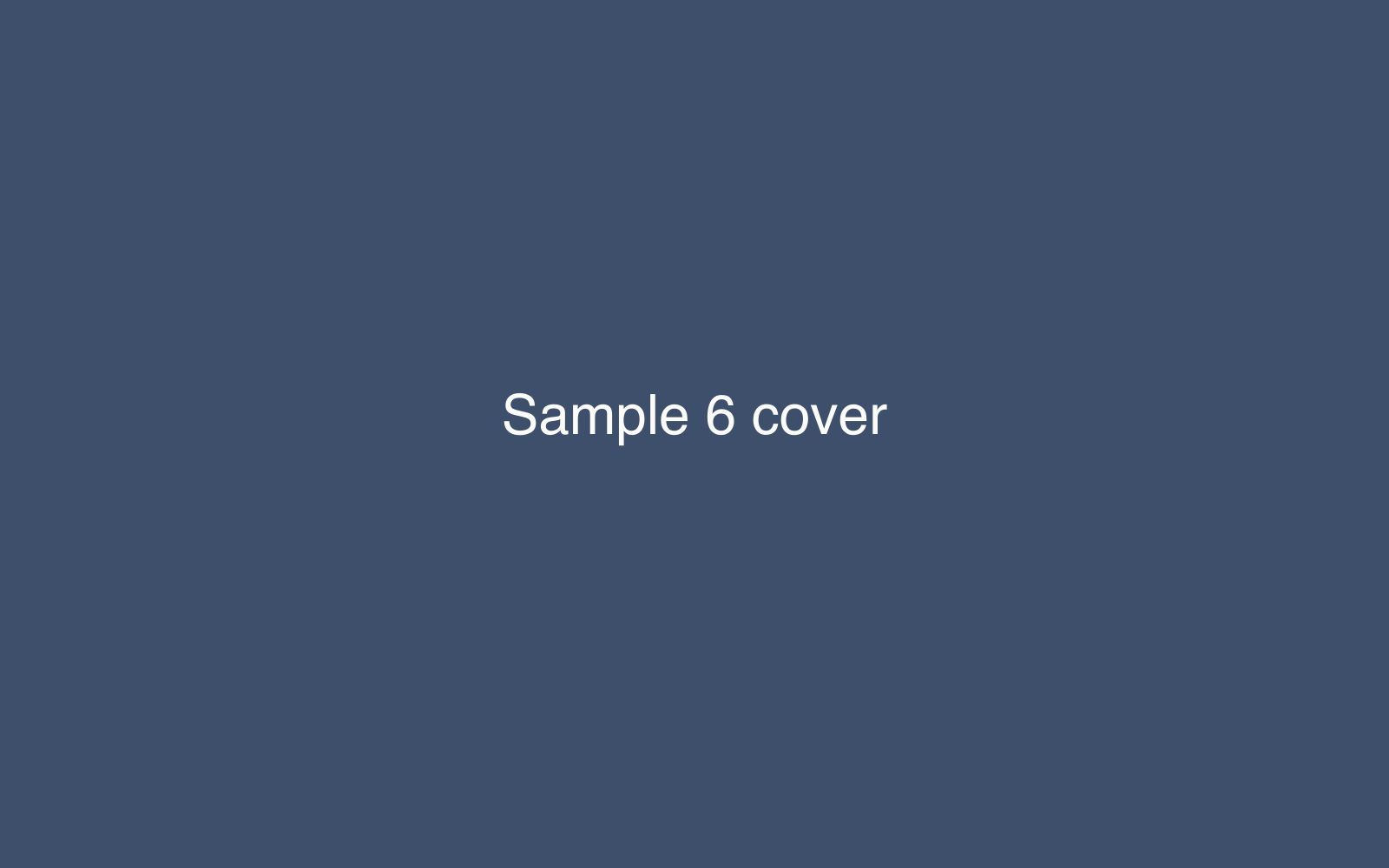Sample Project 6