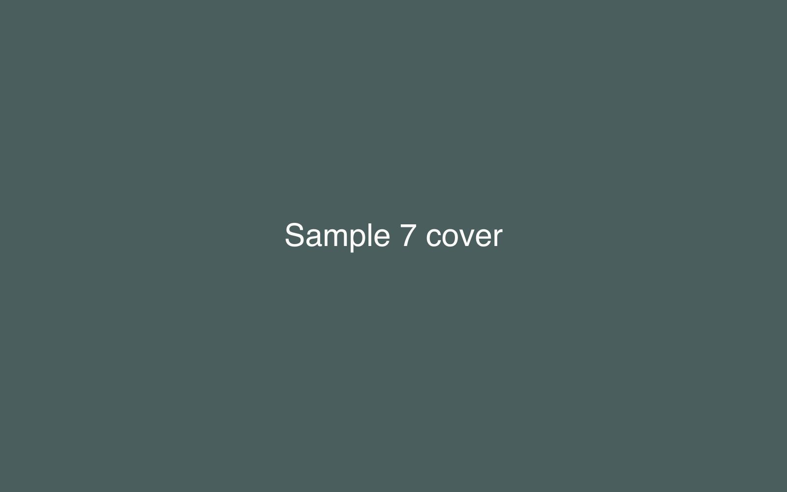 Sample Project 7